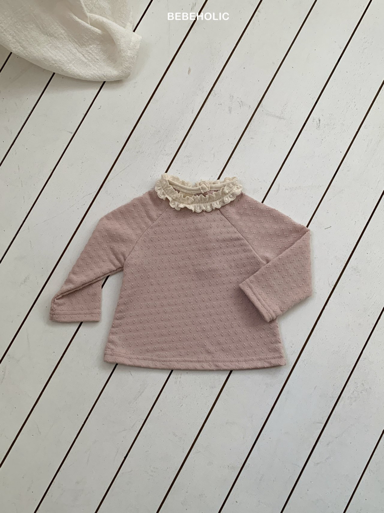 🌸預訂 韓國直送🌸🇰🇷BEBEHOLIC三色提花蕾絲花邊領長袖上衣