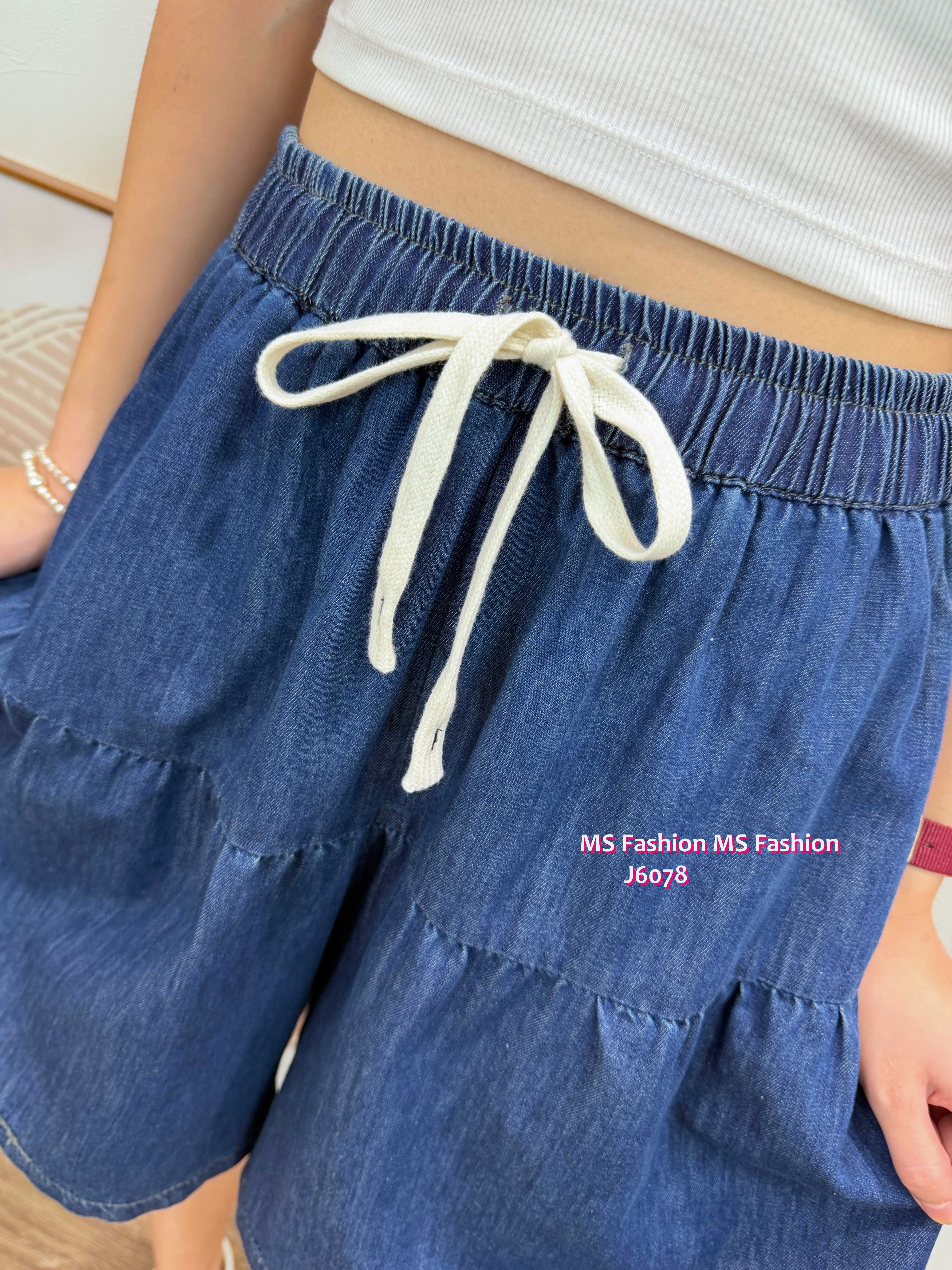 J6078 百搭易襯牛仔裙褲