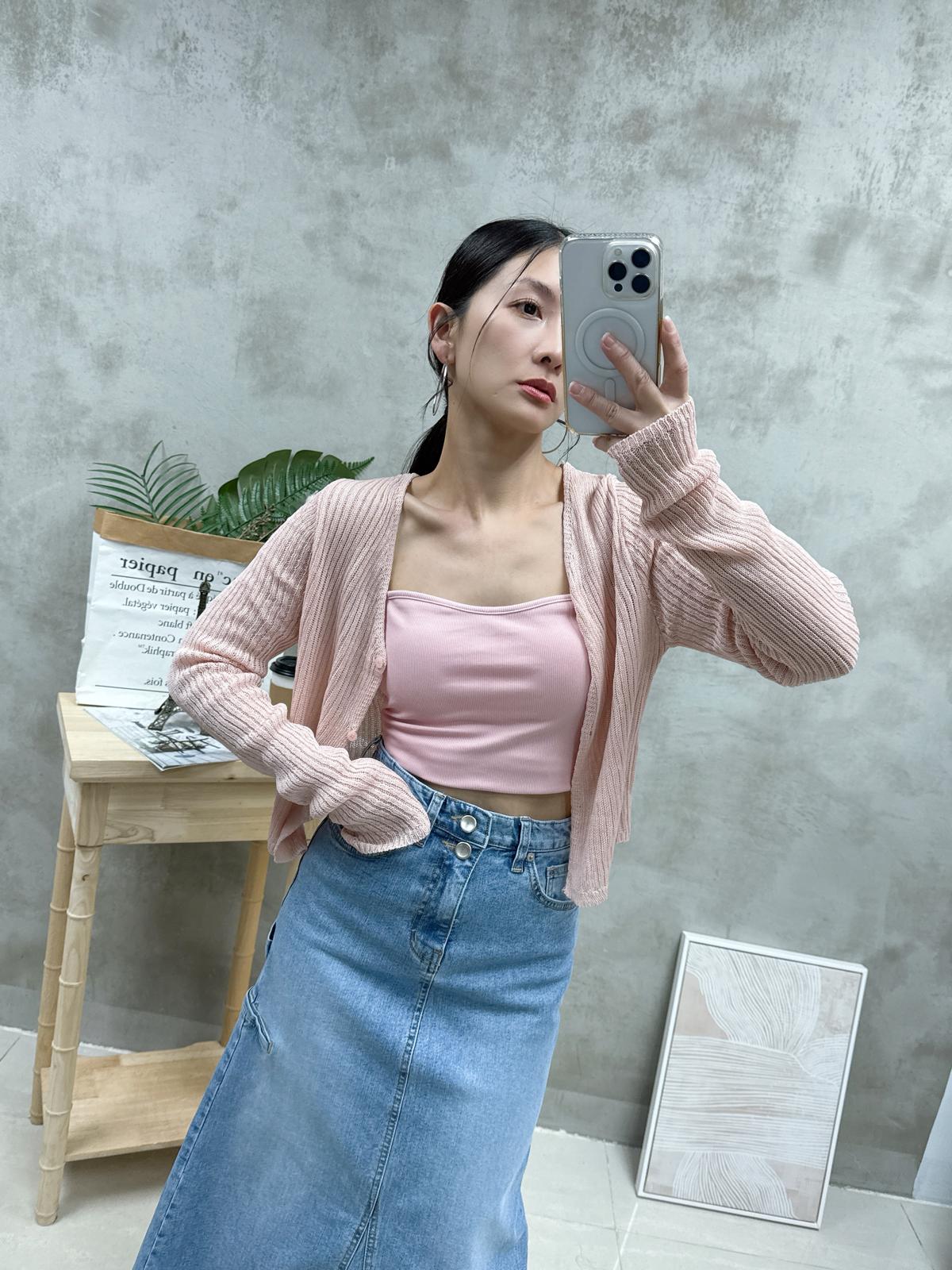 G16 暗紋心型領Bra top