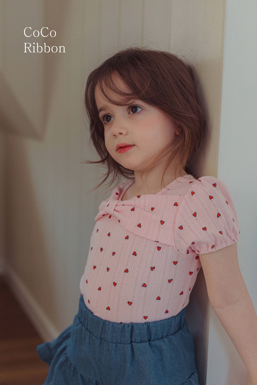 【預訂】 韓國直送 南大門童裝 心心圖案上衣