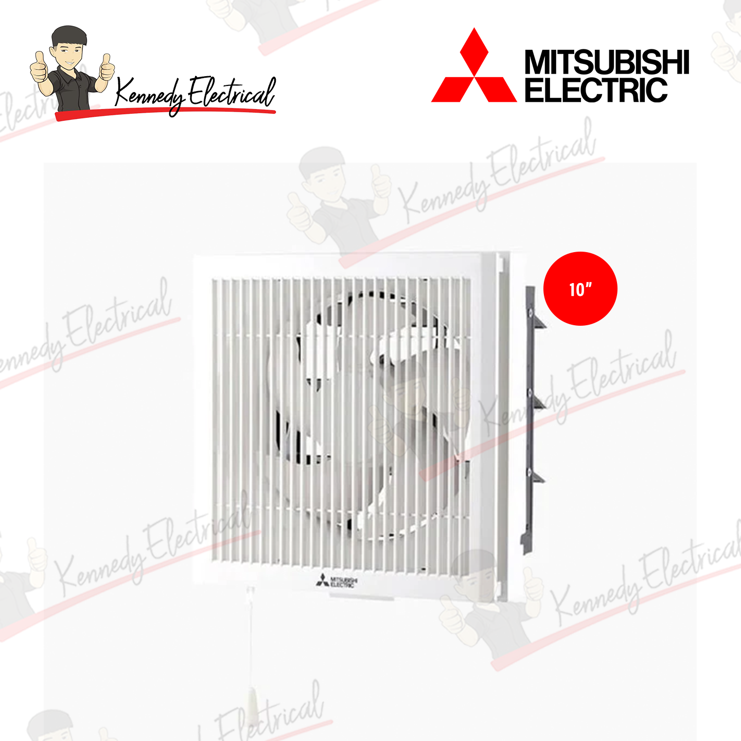 Mitsubishi 10" Wall Exhaust Fan with Grill EX-25SKC