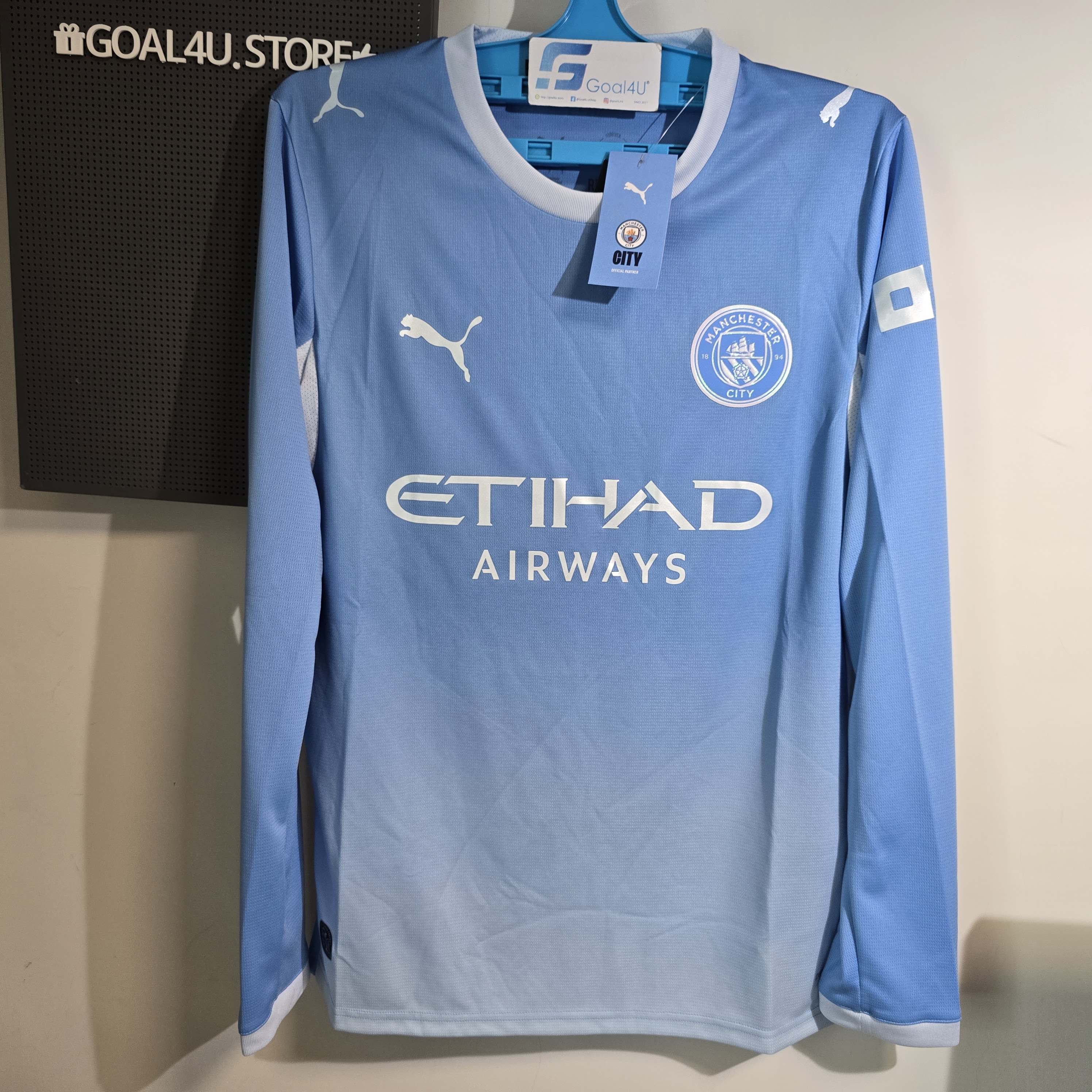天藍漸變 Puma Manchester City 曼城 2026-27 主場長袖球迷版球衣 (可加印字章) 784327