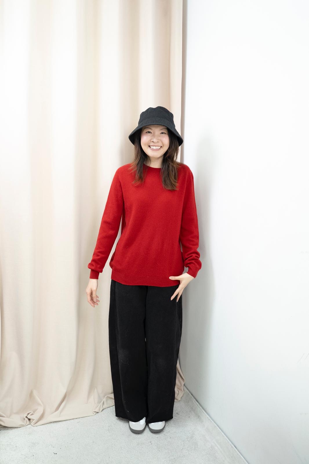 合身羊毛上衣（紅色）