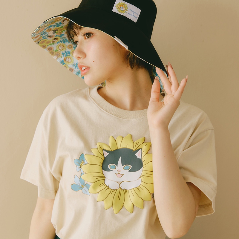 🌸 【預訂】mofusand×日比谷花壇 新品-Tee(卡其色)