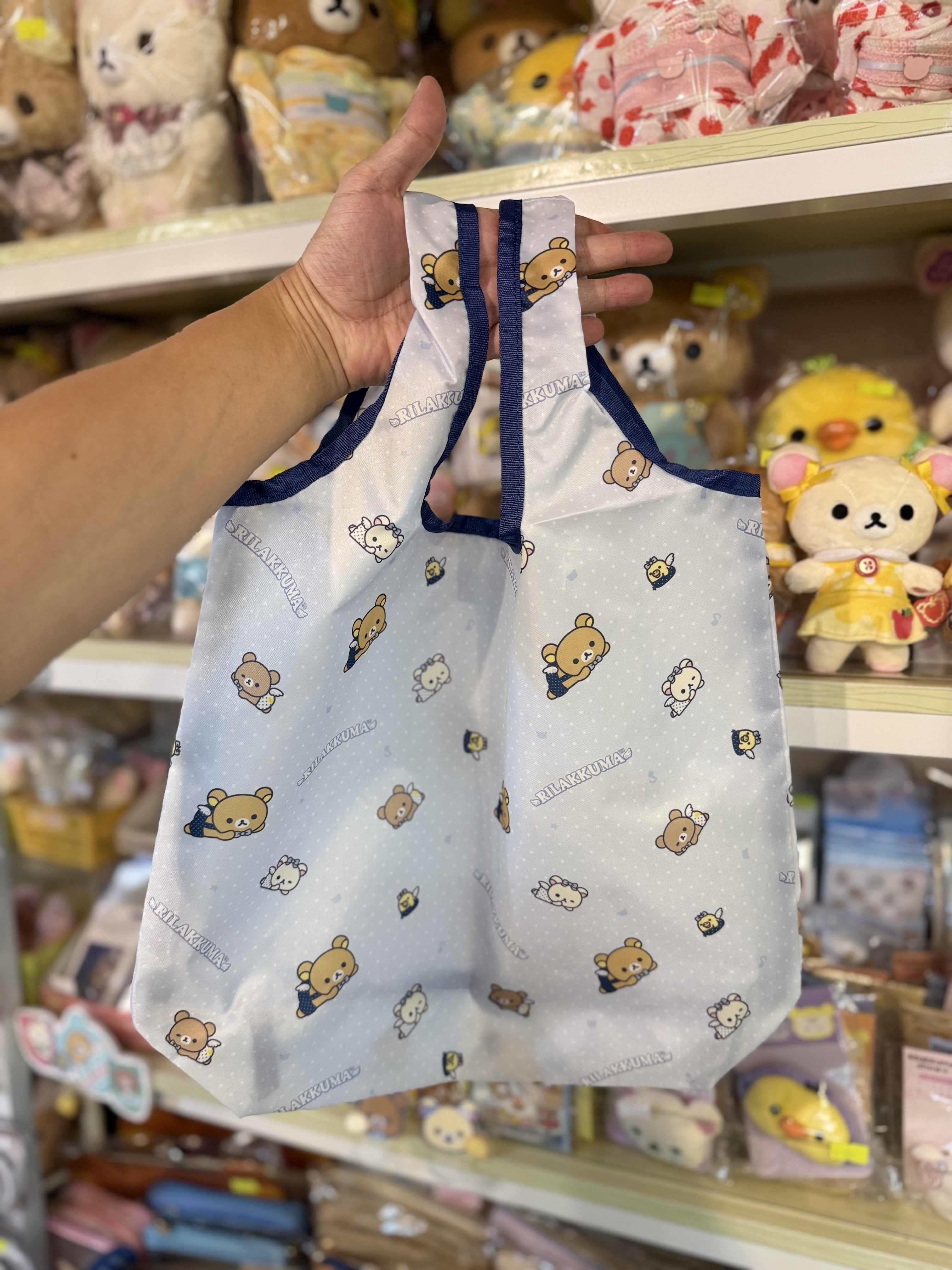 《現貨》全新Rilakkuma 黑白波點天使系列環保袋