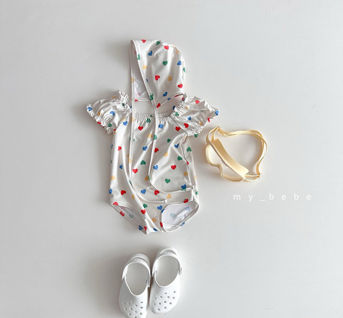 🇰🇷mybebe 泳衣+帽