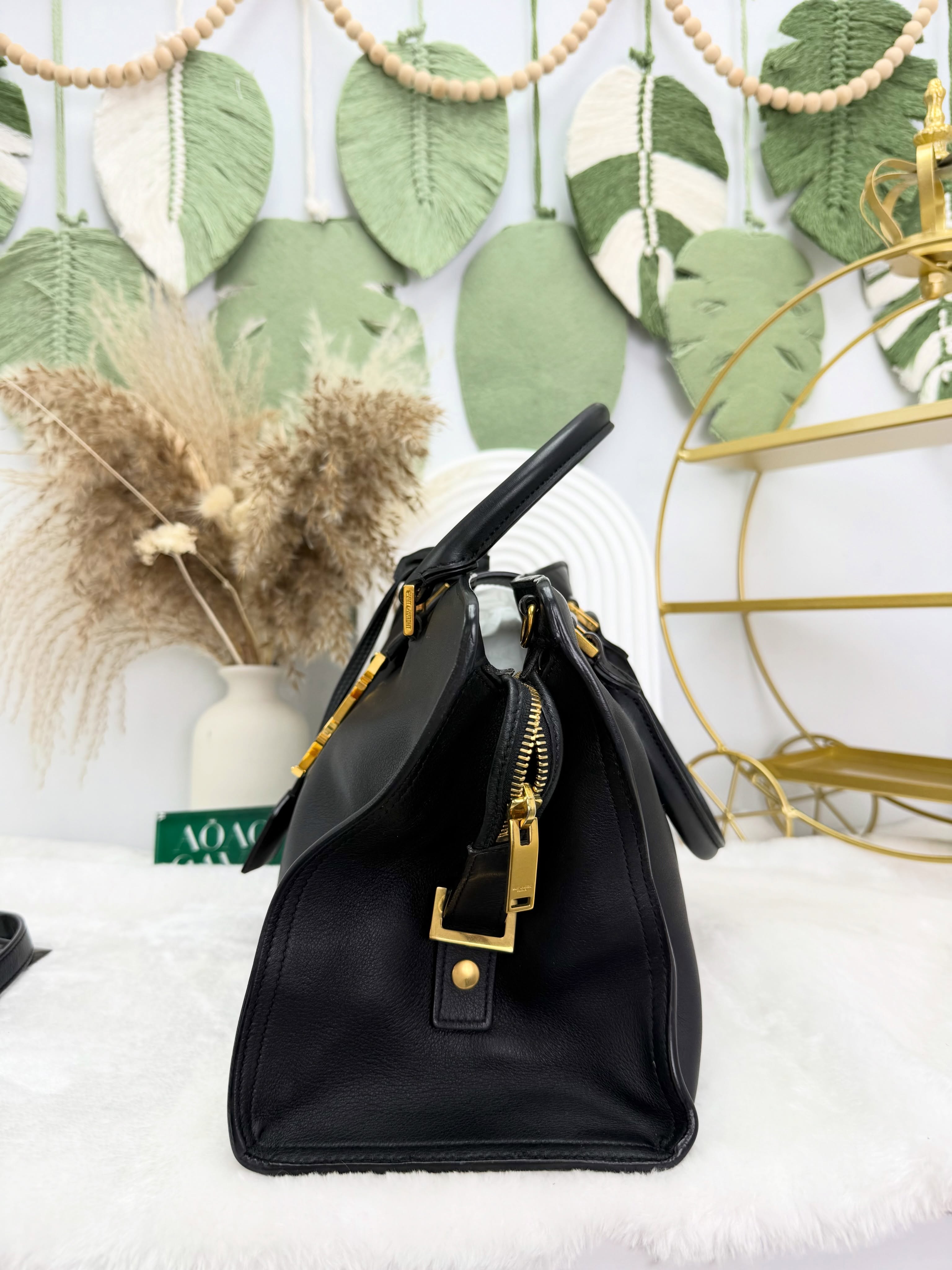 YSL👜 PRE OWNED 🛍️黑金手提包🖤雙肩帶(粗幼肩帶各一) 書仔🖤 