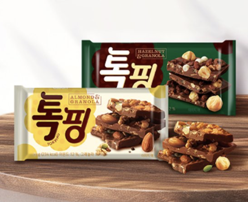 韓國 Orion TOKPING 杏仁/榛子 脆脆燕麥 朱古力｜Almond / Hazelnut Granola Chocolate