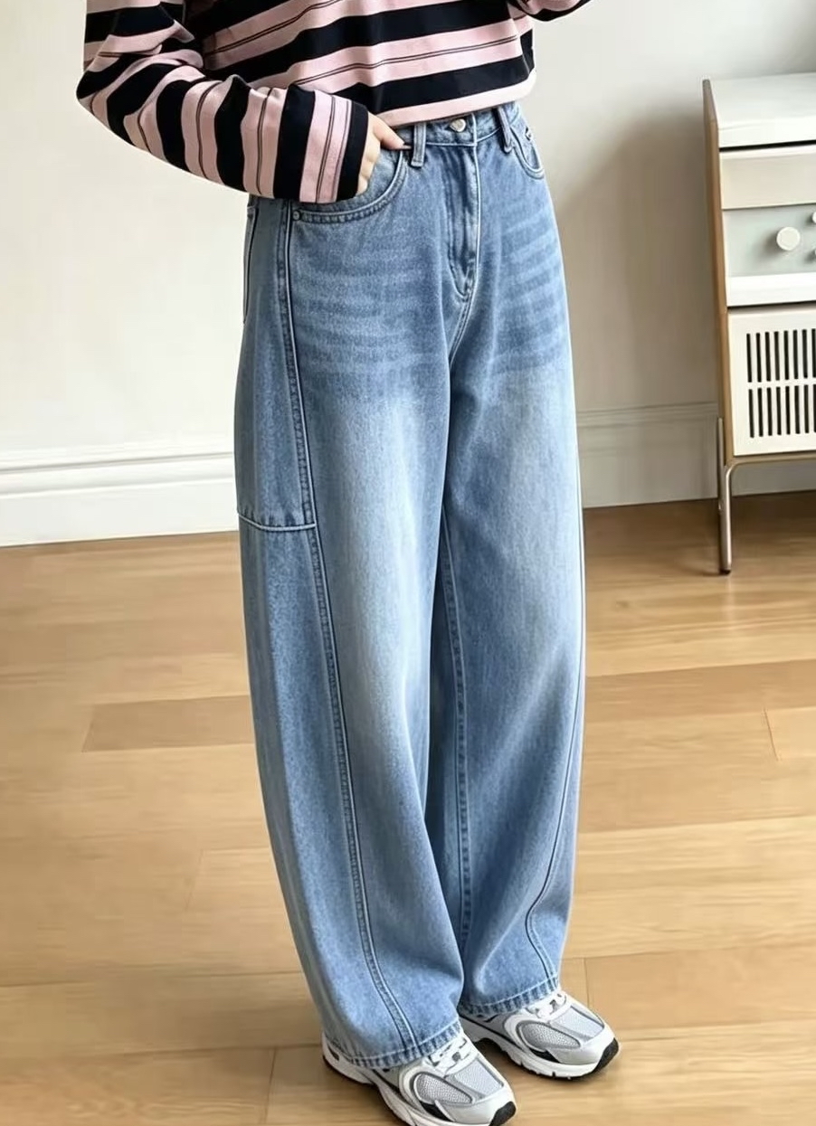 微彎刀cut 洗水牛仔褲