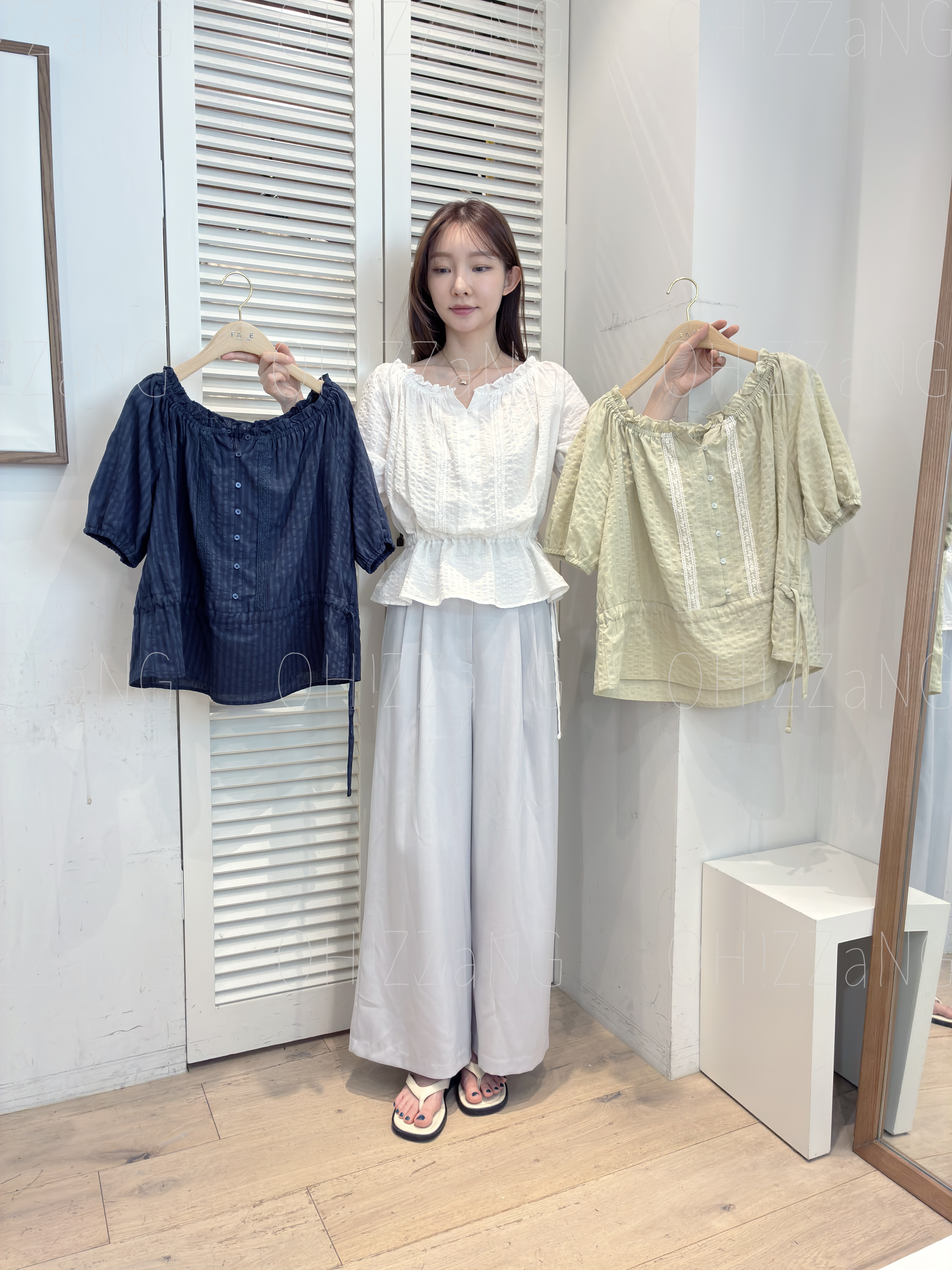 FV34_04 田園風兩著修腰BL (3色)
