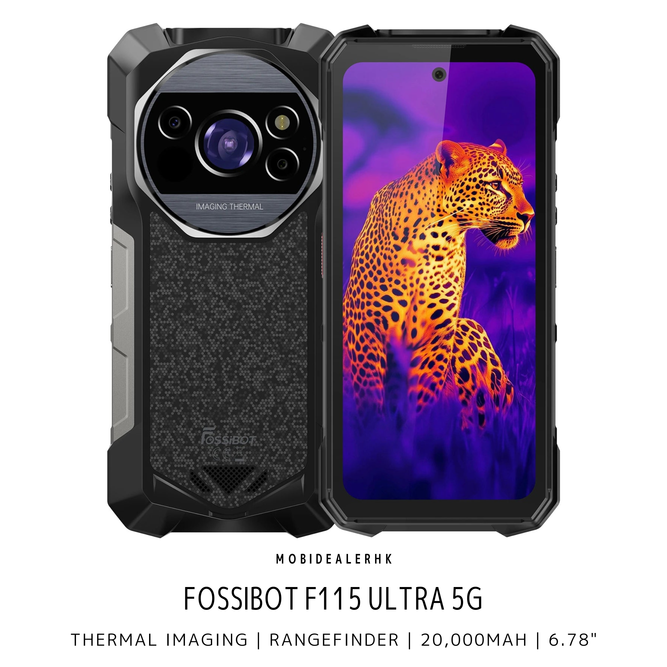 Fossibot F115 Ultra | 5G | 三防手機 | 熱感 | 夜視鏡 | 測距儀 | 20,000mAh | 6.78"