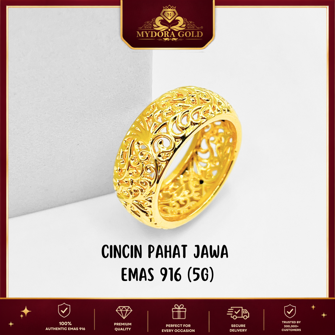 MYDORA Cincin Pahat Jawa (5G) l EMAS 916/22K