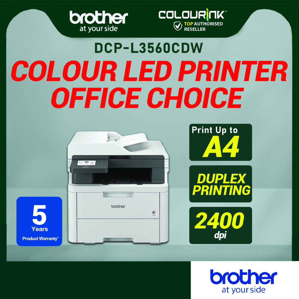 Brother DCP-L3560CDW 3-in 1 Wireless Color Laser Printer Auto 2-sided print 50 sheets ADF Scan Copy MF643CDW M282NW L3551CDW L3560CDW