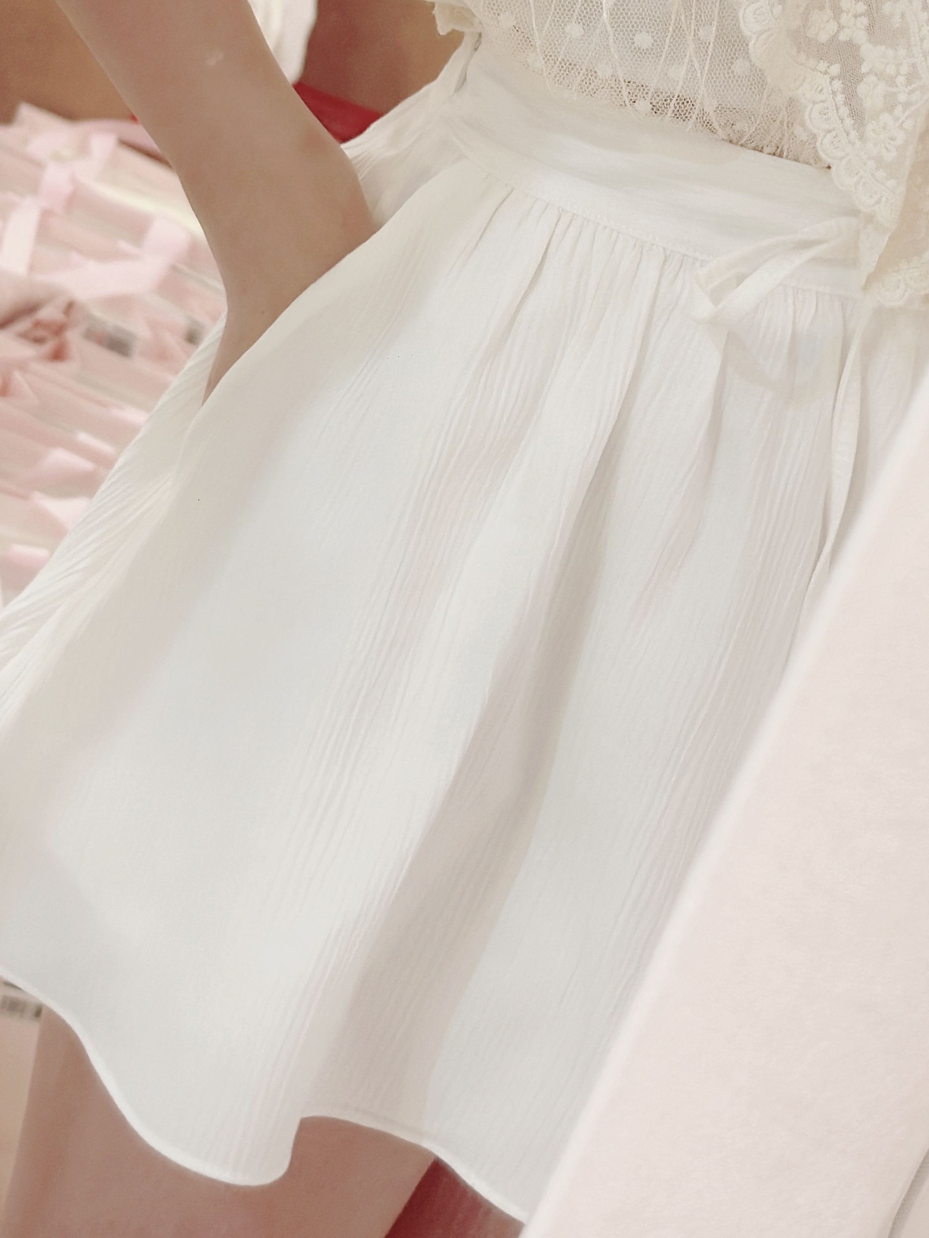 Daily Pattern Shorts with Ribbon