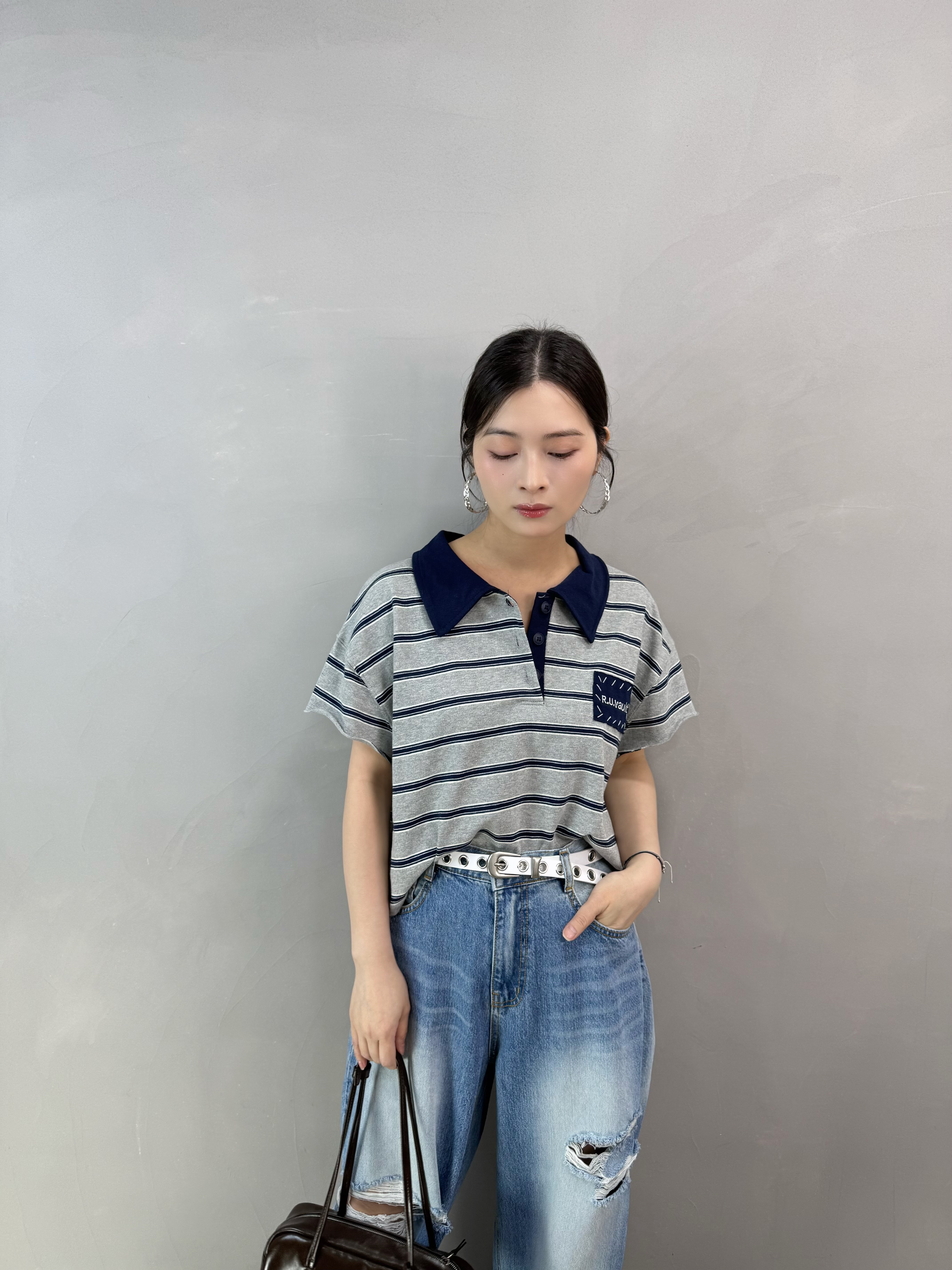 Q74 車章橫間polo tee