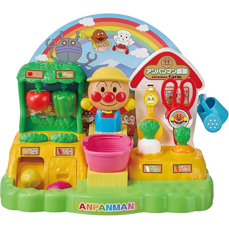 Anpanman麵包超人農場收割玩具 聲光互動種植遊戲 剪菜收成角色扮演 兒童農場套裝