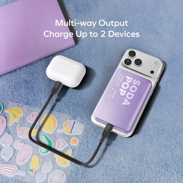 Momax 1-Power Pass 5000mAh 磁吸流動電源 (CCC 認證)