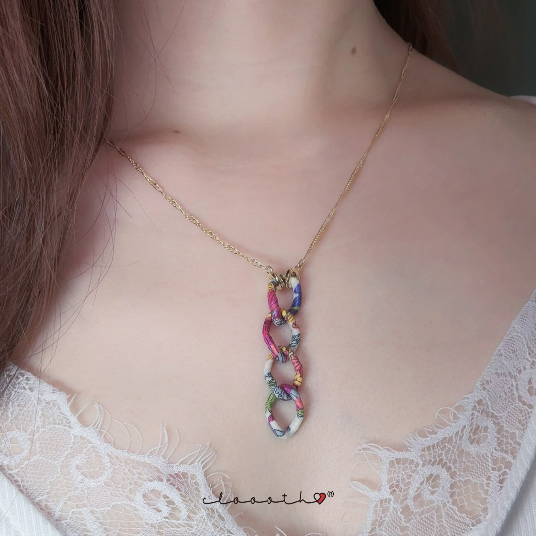 花式扭紋加長項鏈