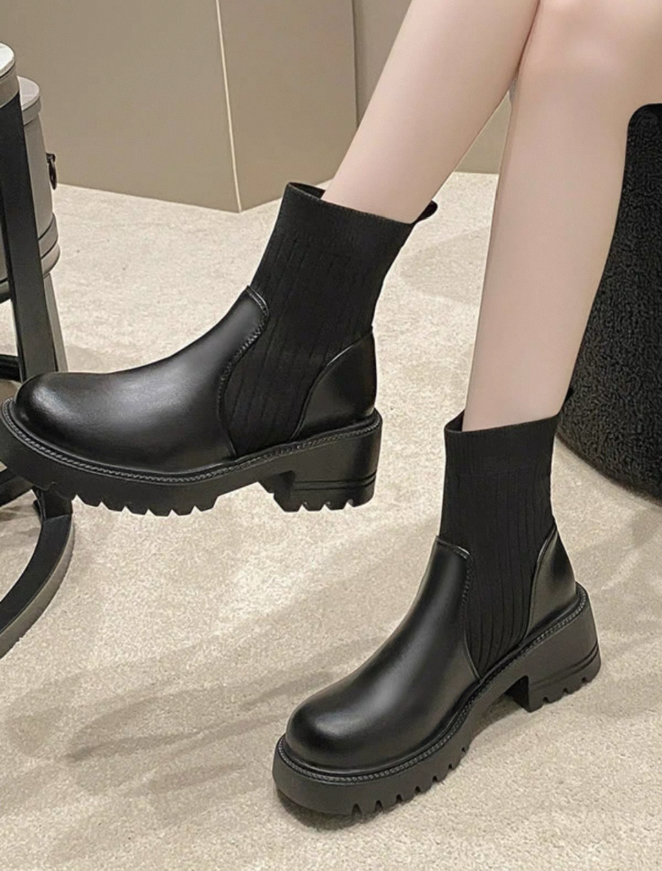 TA19 厚底增高马丁靴