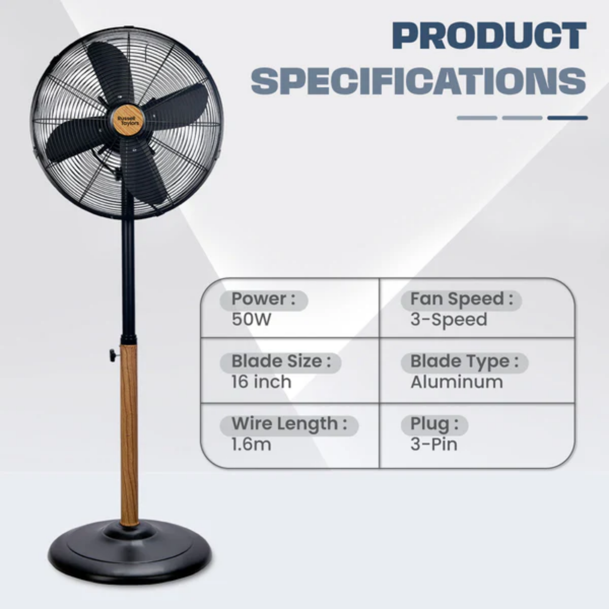 Russell Taylors 16" Stand Fan (SF3)