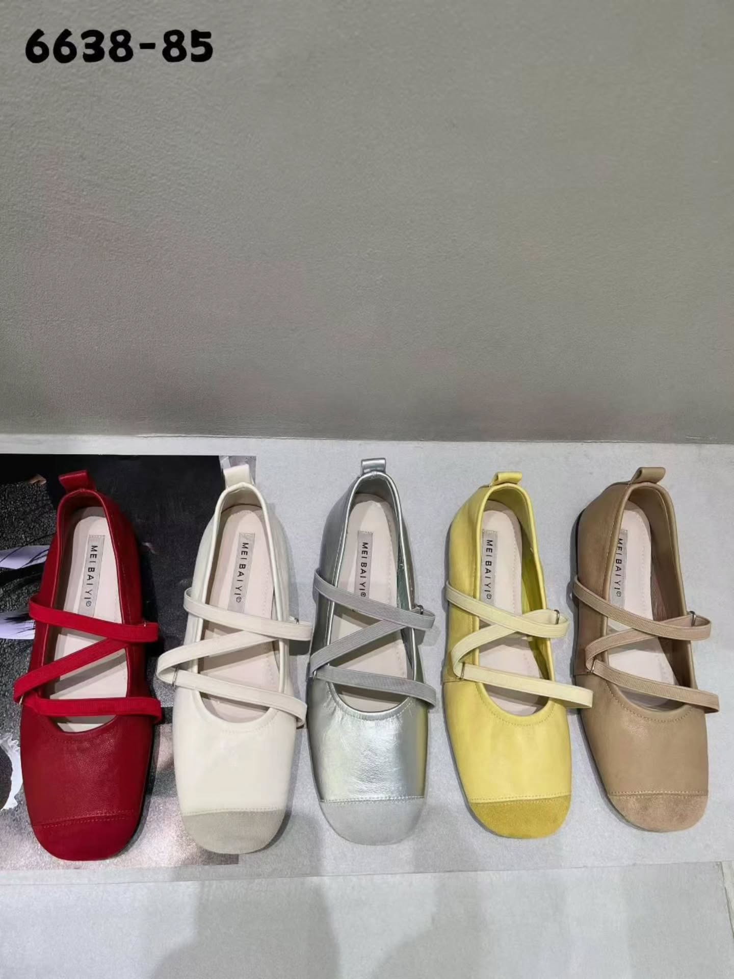 6638-85 法式芭蕾风交叉带单鞋 🇨🇳