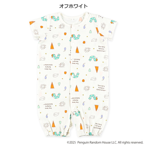 🇯🇵預訂 日本直送🇯🇵好餓的毛毛蟲滿印新生兒純棉短袖連身服睡袋2Way