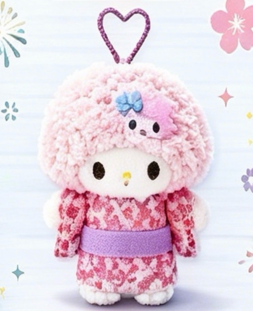 [7月尾到貨] Sanrio 7月新款和服浴衣公仔掛件系列