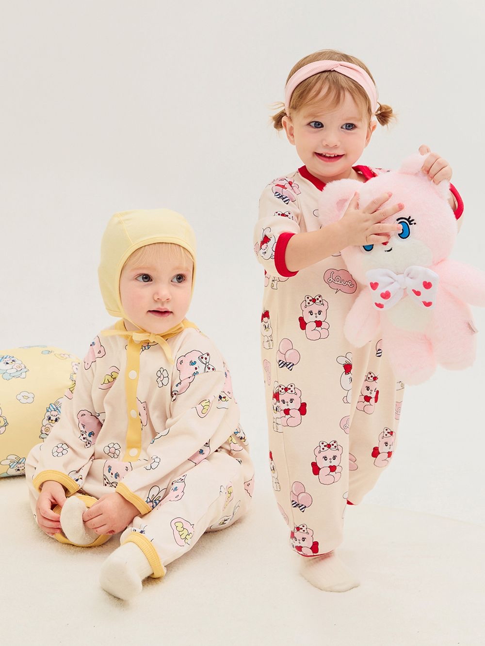 🌸預訂 韓國直送🌸🇰🇷Milk Baby x MOMOREI兩色人物印花寬鬆長袖連身服