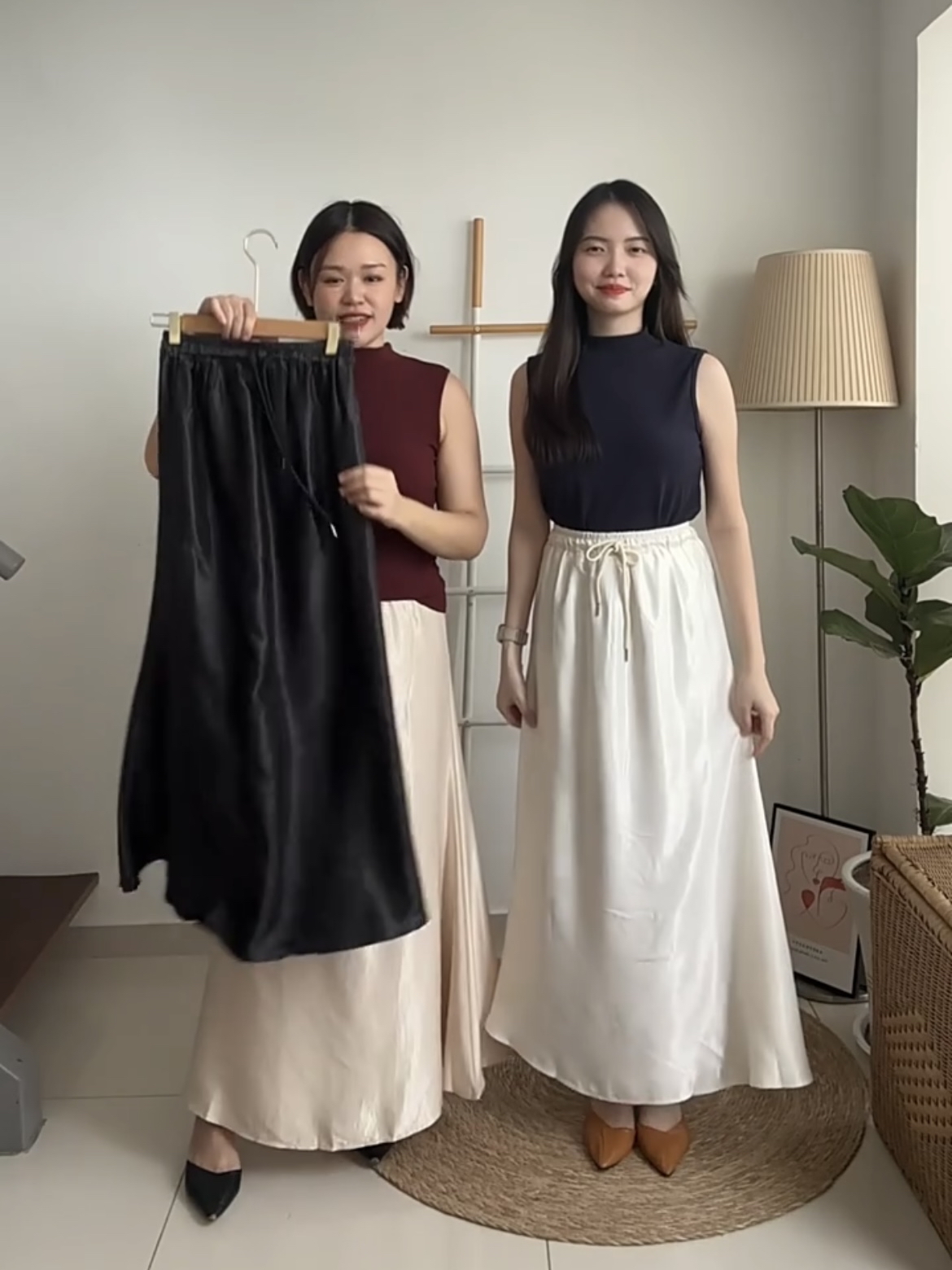 S1830 Long Satin Skirt - 3 Colors 