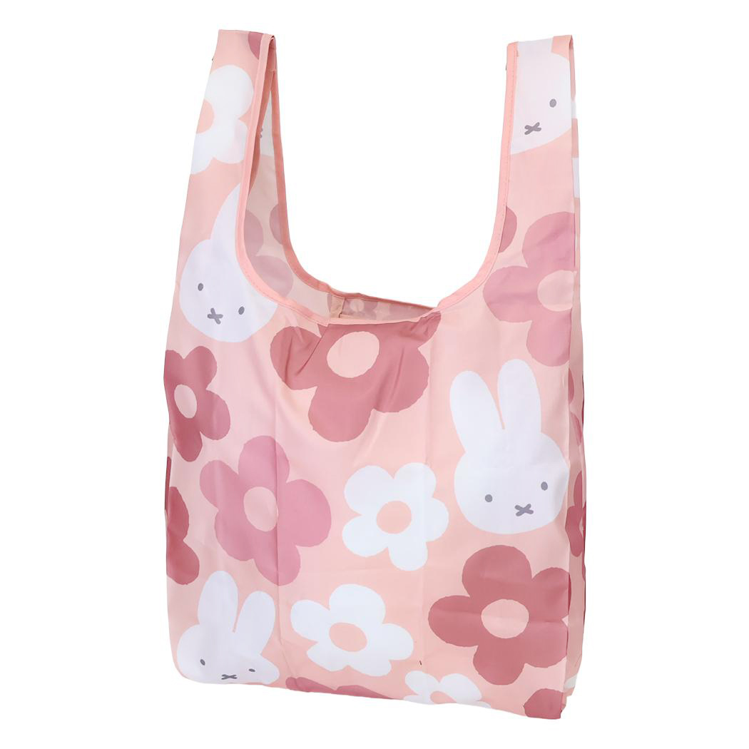現貨｜Miffy BRUNA BIG FLOWER 日版 可摺疊收納 手挽 環保袋 (MIFF-274E Pink)