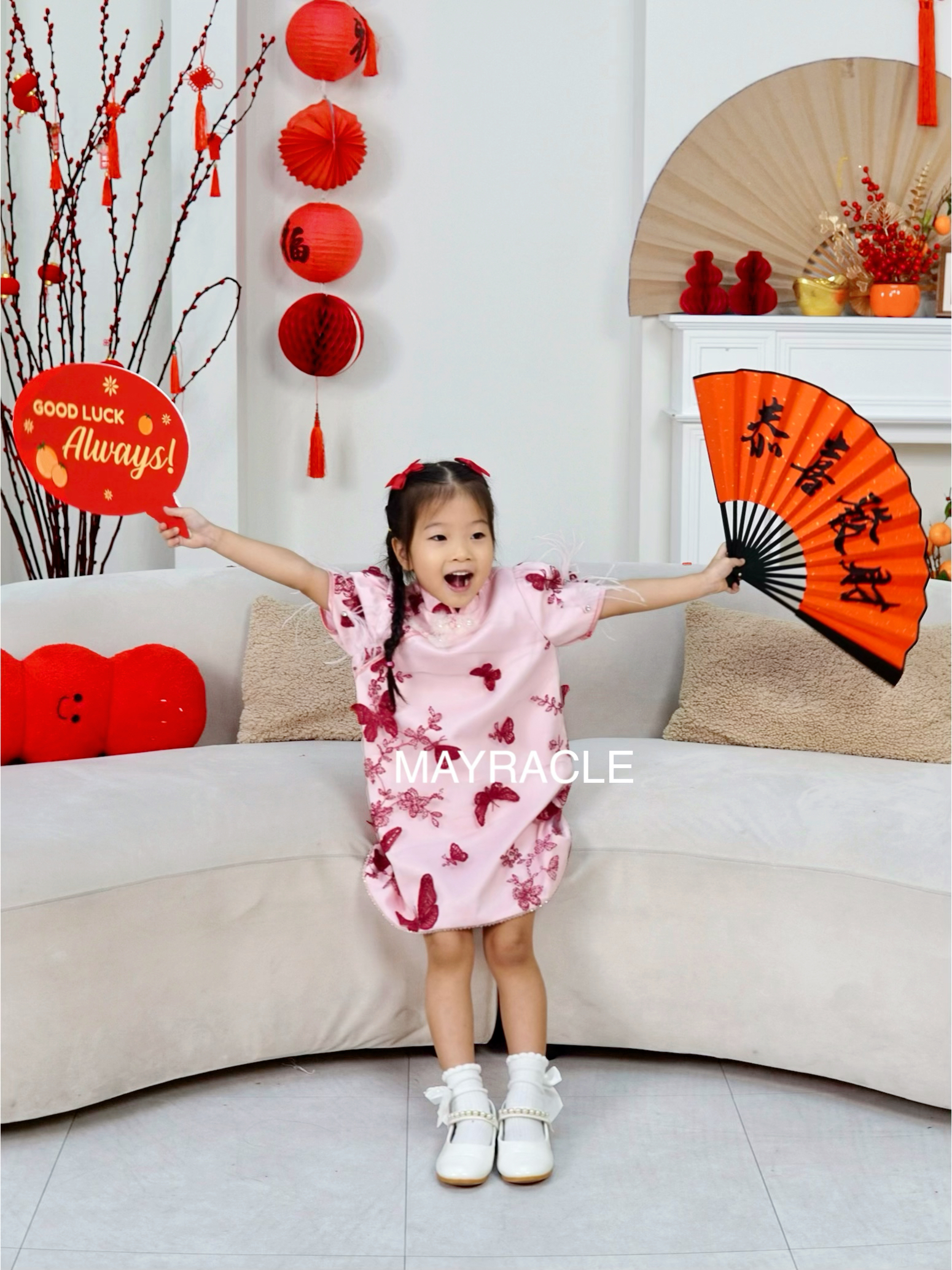 [PRE-ORDER] CNY 2027 Butterfly (蝶) Girl Cheongsam