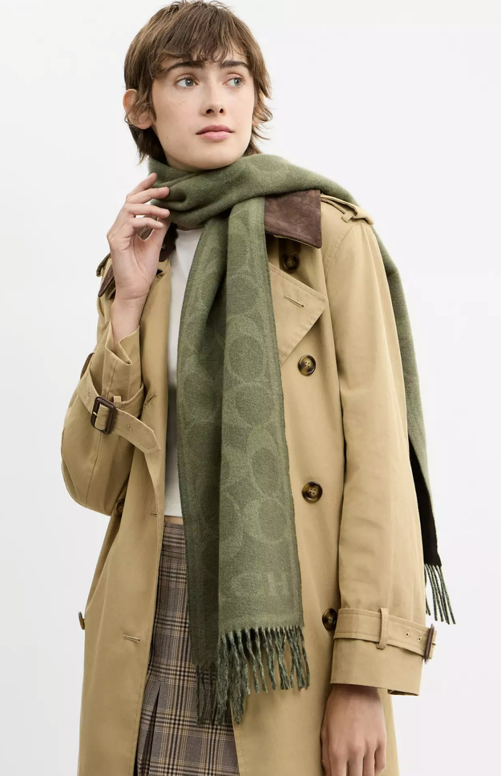 COACH Reversible Signature Cashmere Muffler