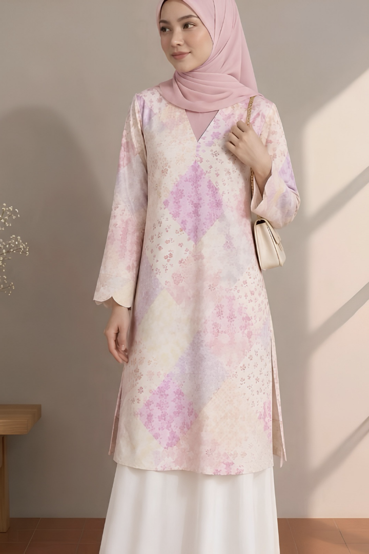 LINEN TUNIC - Rose Water