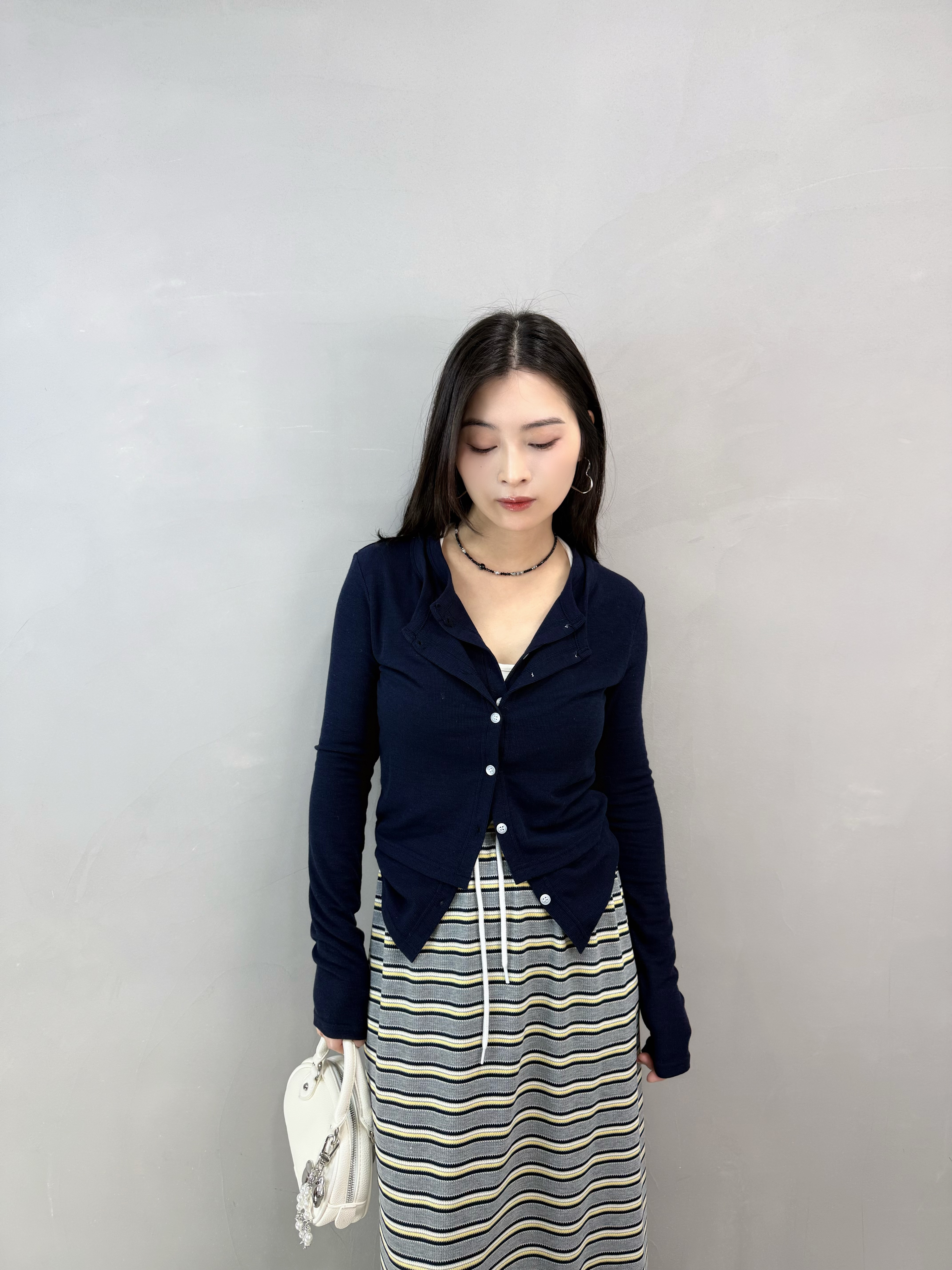 J65 假兩件扣鈕外套