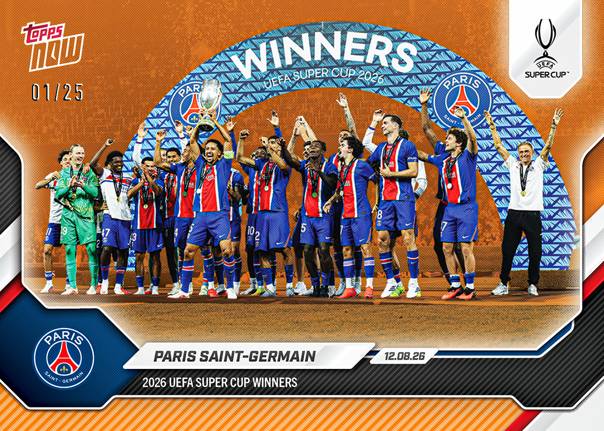 Paris Saint-Germain - 2026/27 UCL Topps NOW® #1 UEFA Super Cup 冠軍卡【團購】