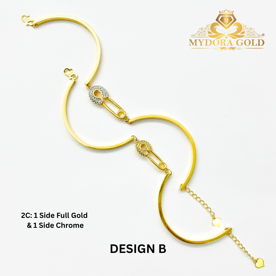 MYDORA Gelang Fashion Safety Pin Series l EMAS 916/22K