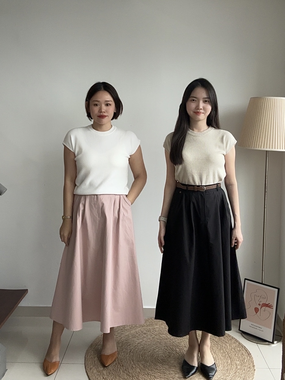 S1842 A Line Long Skirt - 4 Colors 