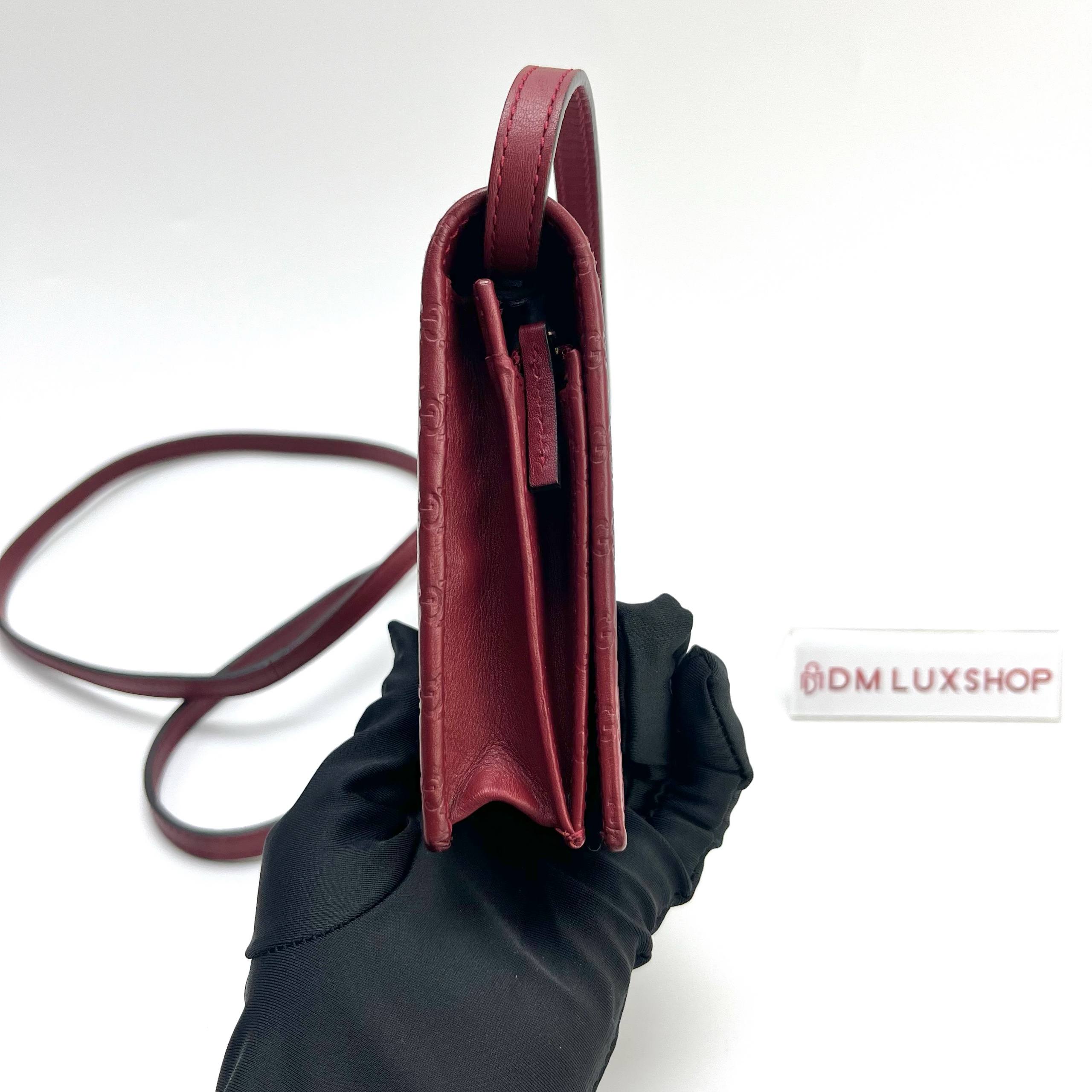 Gucci Micro Guccissima WOC Red