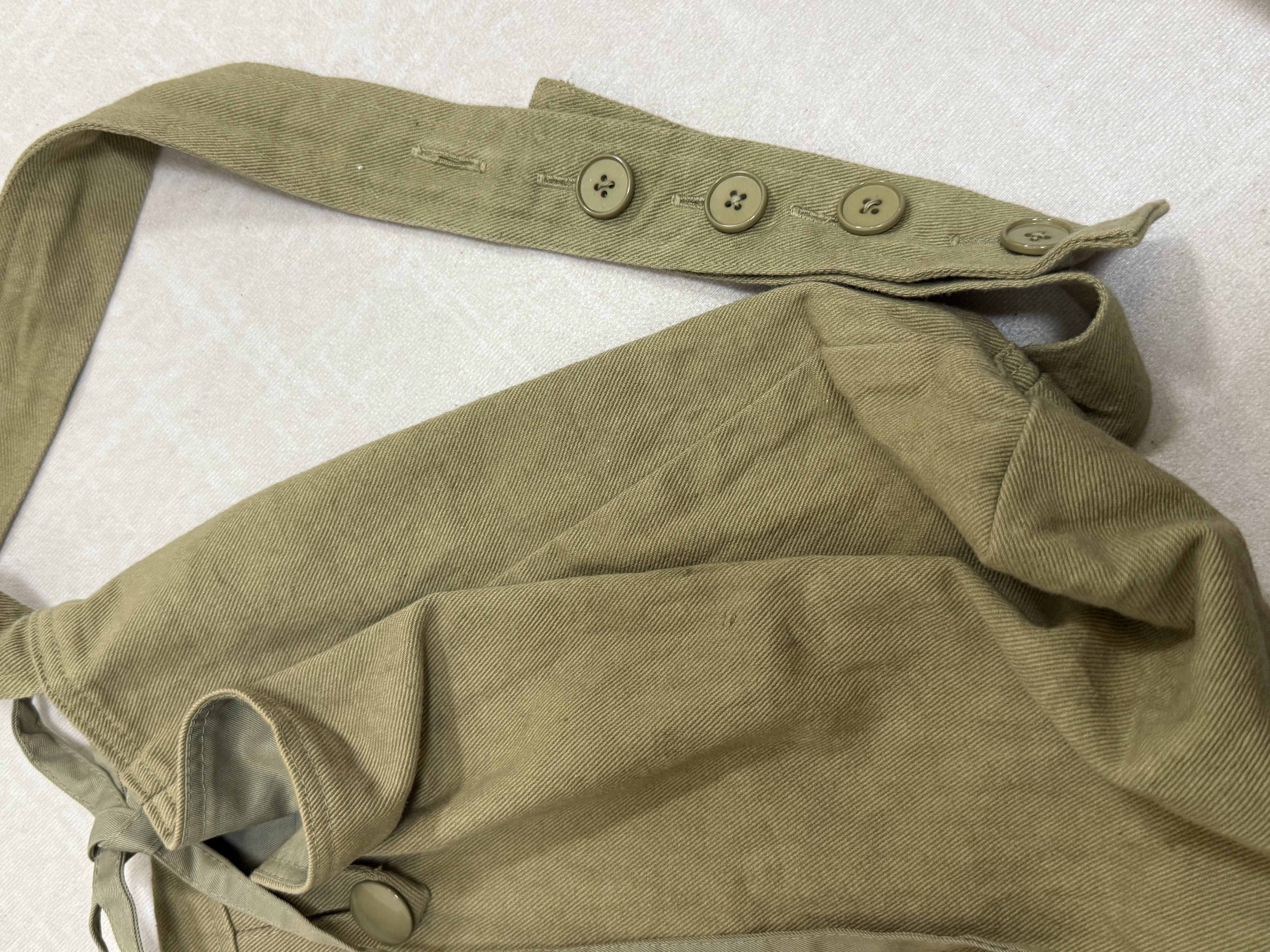 Vintage Olive Drawstring Backpack