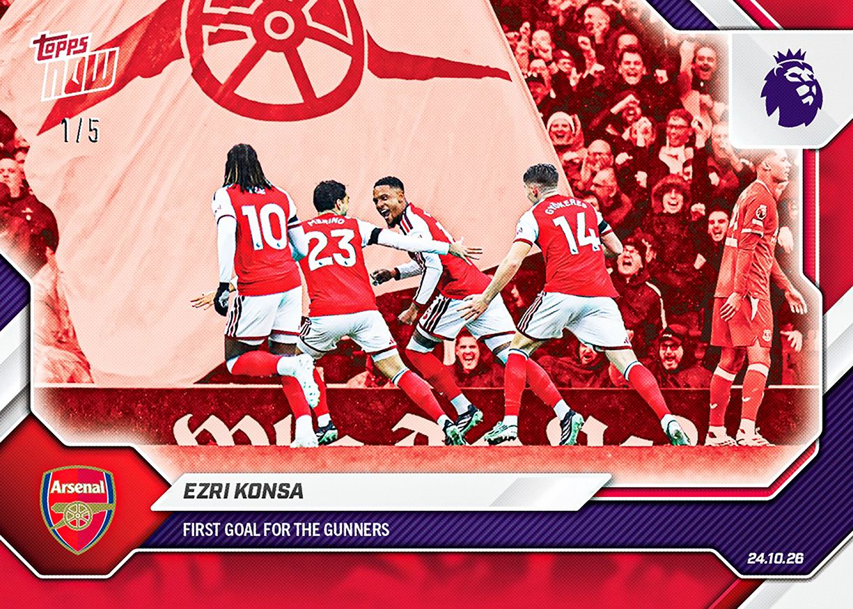 Ezri Konsa - 2026-27 Premier League Topps NOW® #55 阿仙奴首個入球紀念卡【團購】