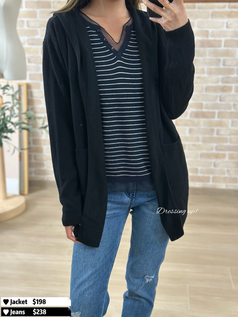  簡約高質｜針織開胸外套