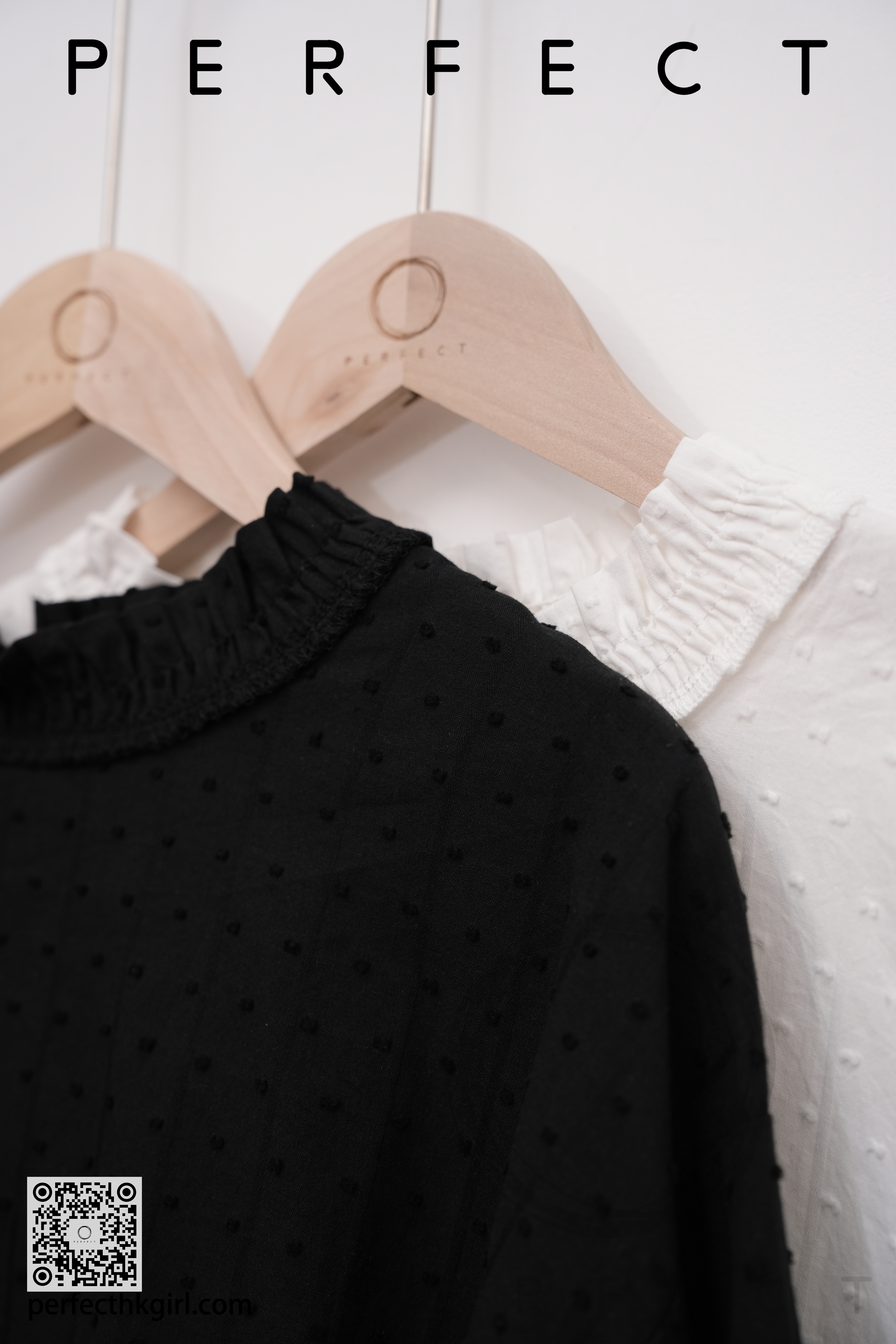 T0029_文青浮雕波點裇衫（顯瘦黑）