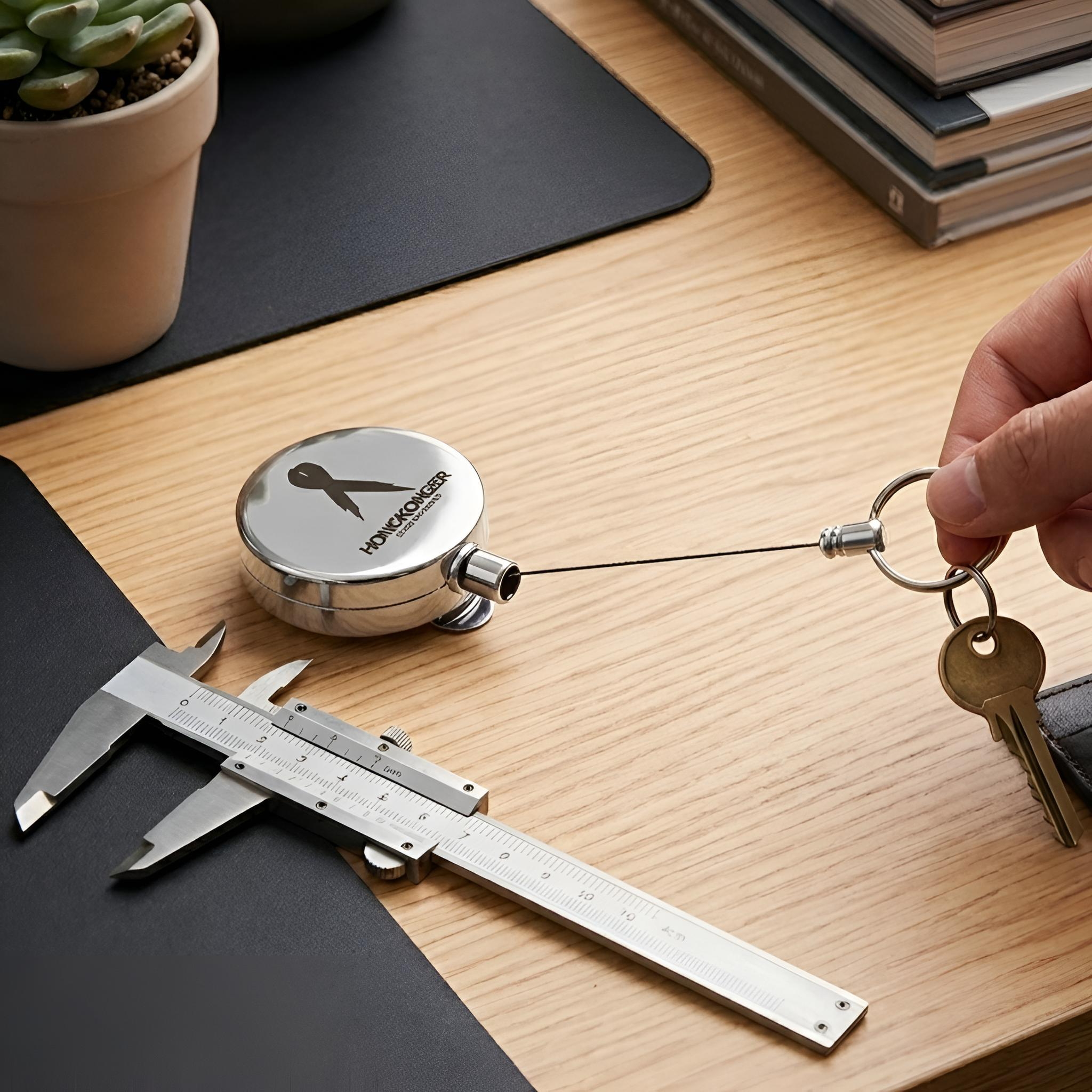 「HONGKONHER NEVER SURRENDER」金屬伸縮鎖釦 / Key Reel