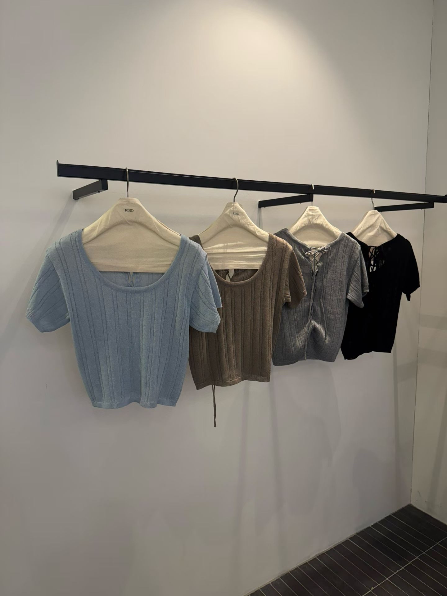 東大門女裝Find | ribbon knit top(可前後著)