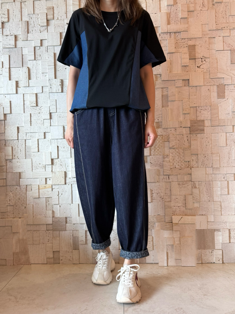 #2099 拼色拼布Top