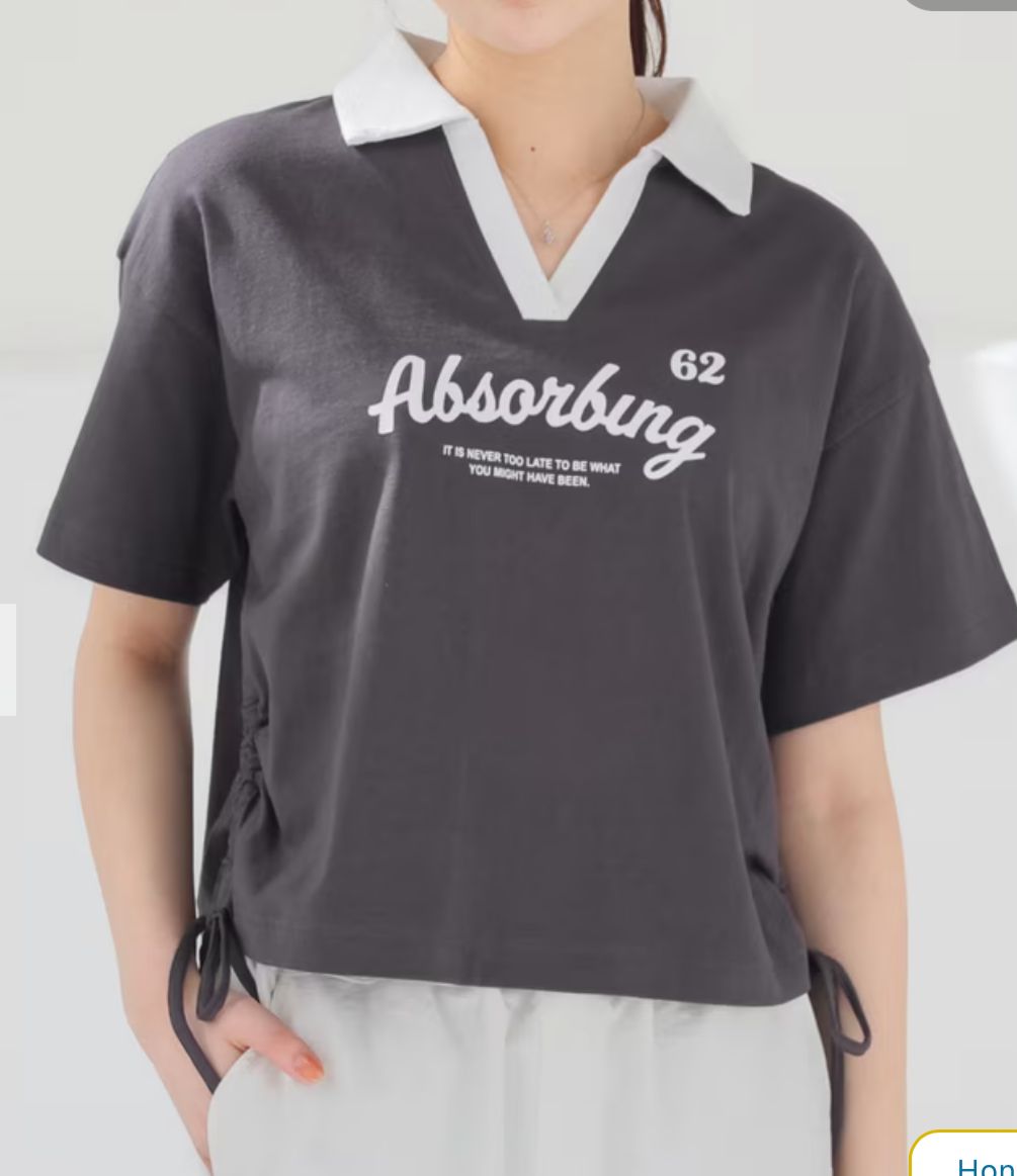 Honeys polo 領top Navy / white / charcoal / pink Size : /S /m /L 採用100%美國優質純棉布料，親膚環保。 具有防紫外線功能，有效抵禦紫外線傷害。