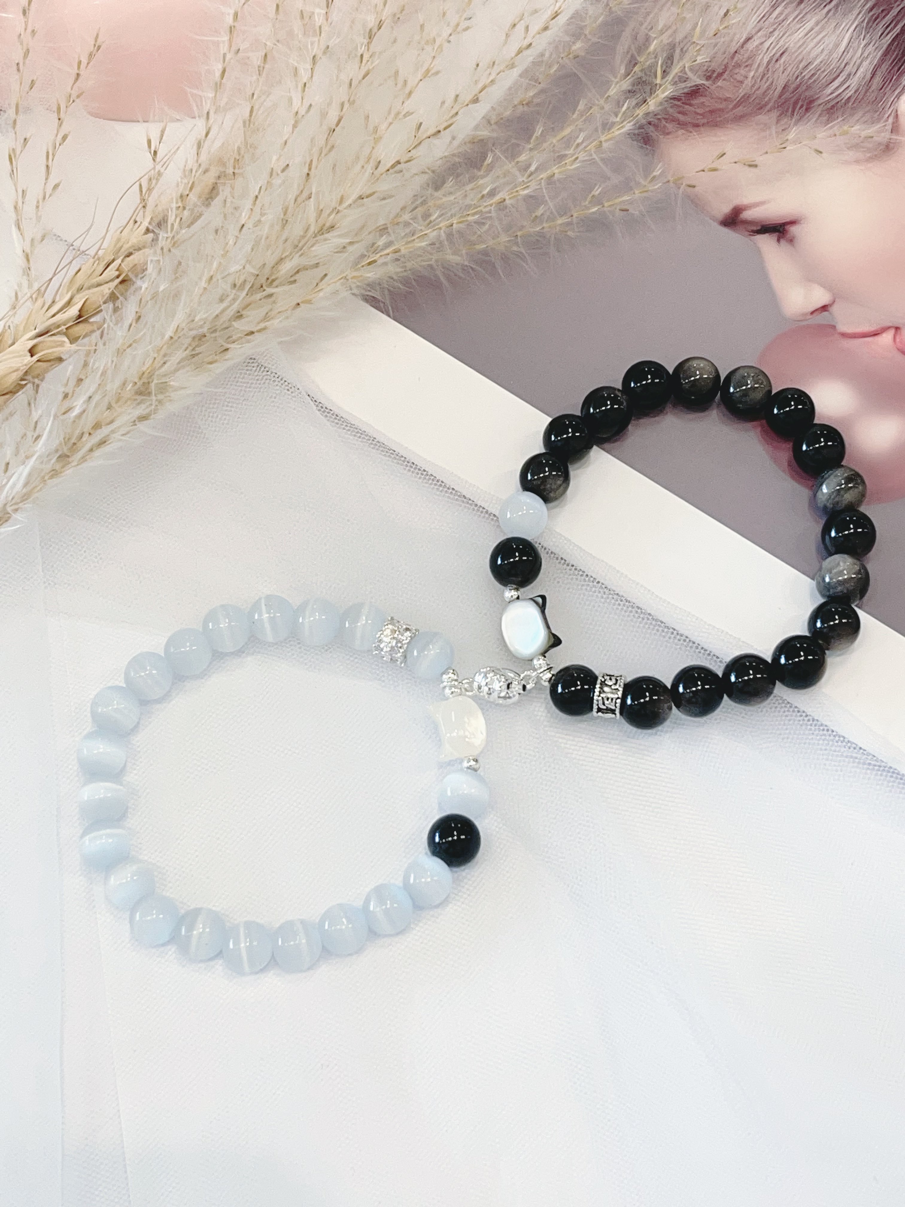 🐾 小猫情侣手串 Couple Cat Bracelet｜8mm 磁吸猫爪设计款 