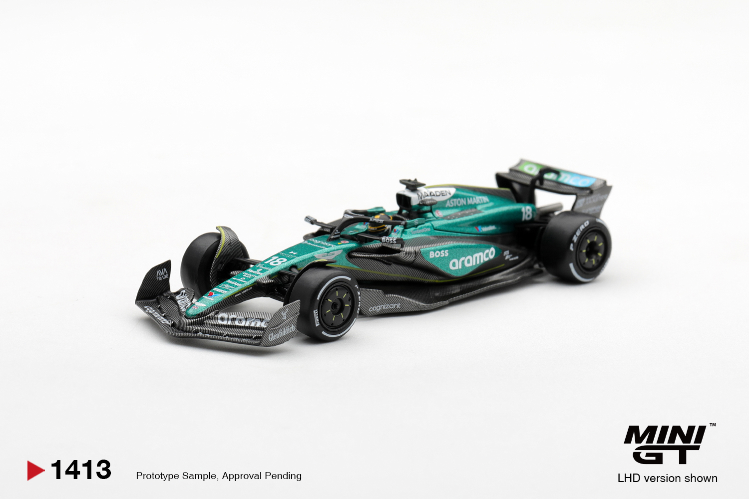 Pre Order MINI GT 1413 Aston Martin AMR24 #18 Lance Stroll  2024 F1 2024 Las Vegas GP｜ MINIGT 預訂優惠價: HK$116