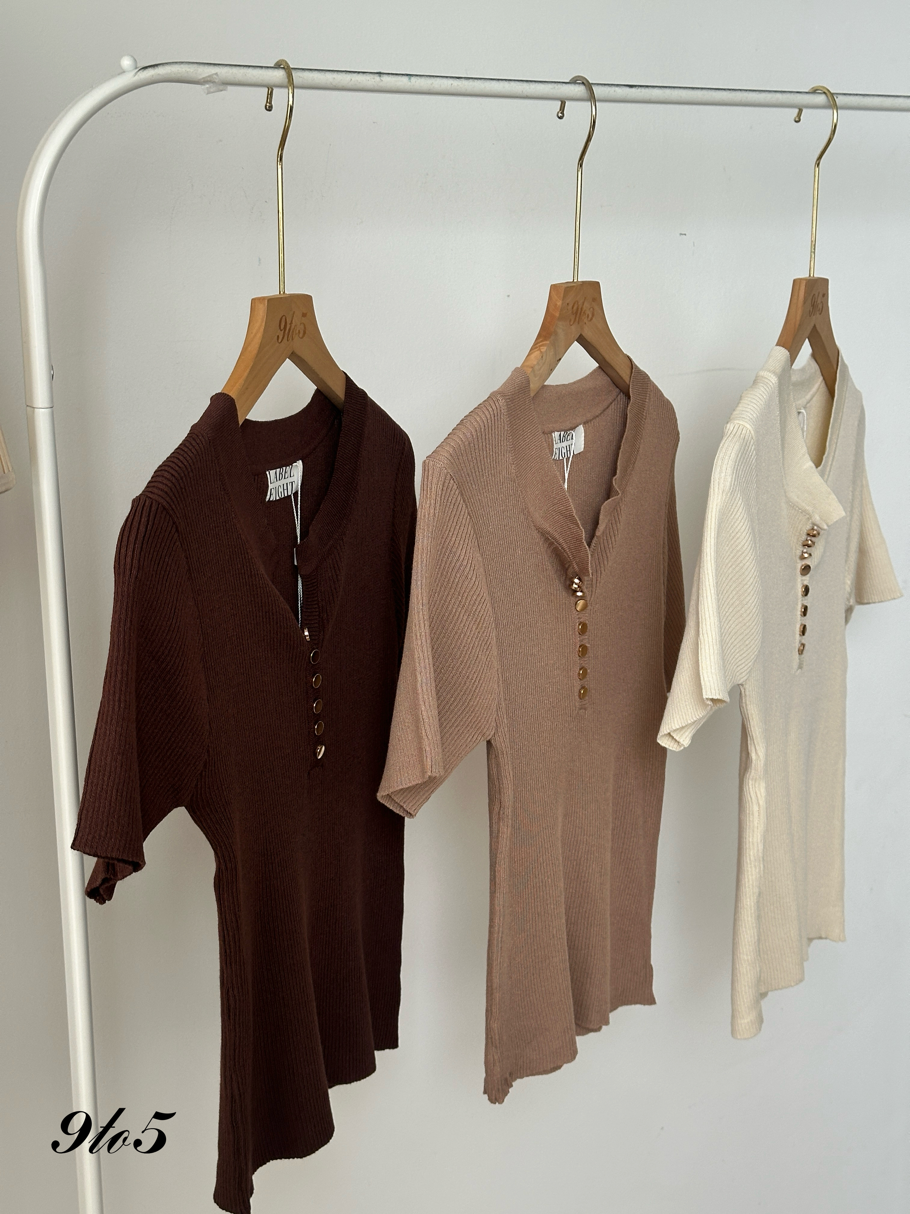 T3999 V Neck Knit Top - 6 Colors 