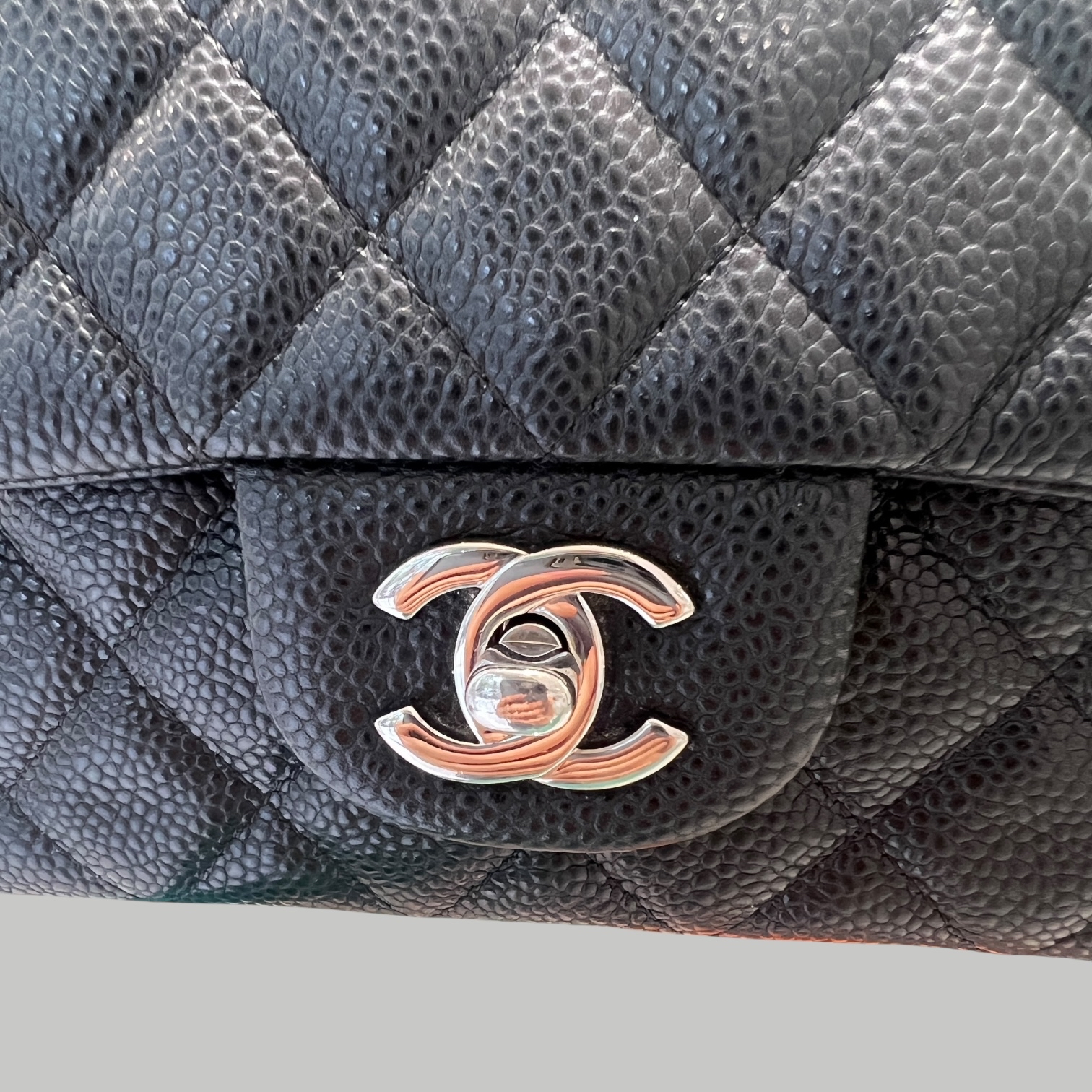Chanel Caviar 20cm 荔枝皮銀扣